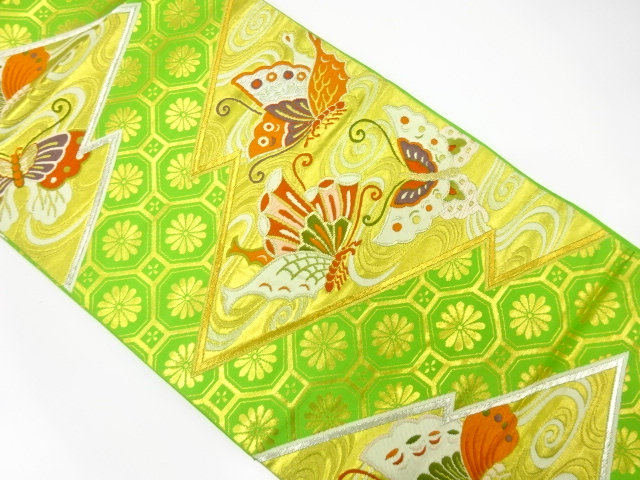 JAPANESE FUKURO OBI / WOVEN ABSTRACT MATSUKAWABISHI